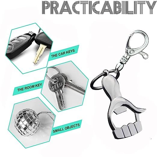 Stealodeal New Multifunctional Metal Key Chain Thumbs Up Hand Bottle Opener Key Ring Silver